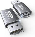 JSAUX 4K DisplayPort to HDMI Adapter 2-Pack, DP PC to HDMI Monitor Converter by JSAUX