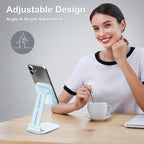 DEERLAMN Cell Phone Stand for Desk, Height Adjustable Cell Phone Holder - Image 8