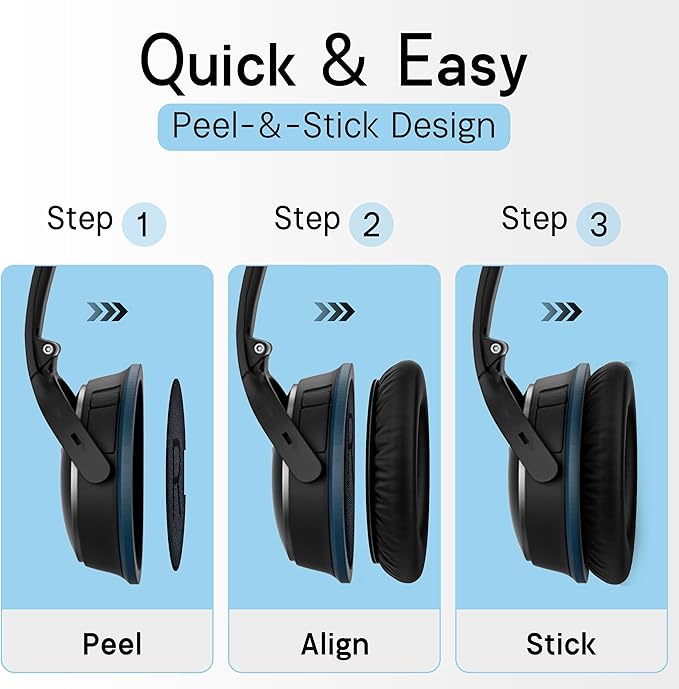 Earpads Replacements for Bose QuietComfort 35, QuietComfort 45, QC 35, QC 45 - Image 4