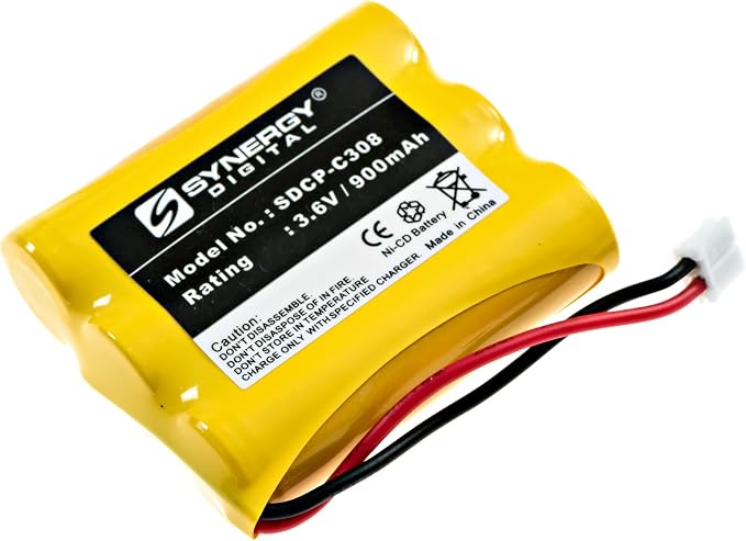 Synergy Digital Cordless Phone Battery, Works by Synergy+Digital