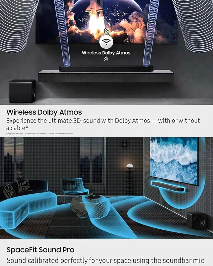 Samsung HW-Q930F Q-Series 9.1.4ch Soundbar w/Wireless Subwoofer & Rear Speakers - Image 4
