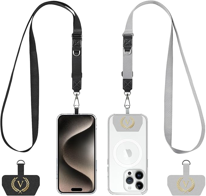 Phone Lanyard 2 Pack, Adjustable Cell Phone Multifuctional Patch Lanyards by Unknown
