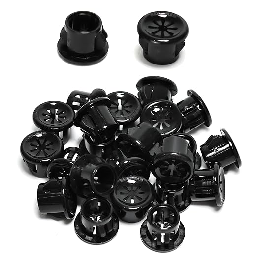 50 Pcs Cable Grommet, Snap Bushing 7/16" Mounting Diameter, Flexible by BOPOREAE
