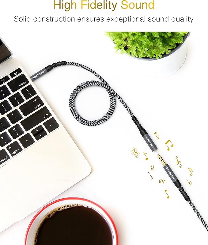 BlueRigger Headphone Extension Cable – Aux Cord - Image 2