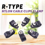 Swpeet 120 Pack Black 1/2 Inch Nylon Plastic R-Type Cable Clips Clamp Kit - Image 4