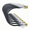 Cat6a Patch Cables 1ft Slim, Cat6 Ethernet Patch Cable Pure Copper, Flexible by 10Gsupxsel