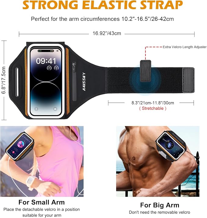 Running Armband with Earphone Bag Cell Phone Armband - Image 5