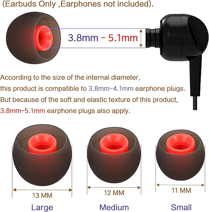 Brandless Silicone Earbud Tips Replacement Earbuds Cap Eartips Tips Eargels 9 - Image 4