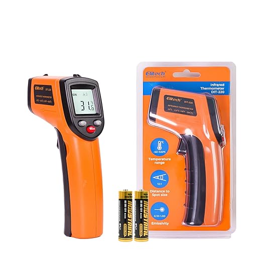 Elitech Laser Temperature Gun, Non-Contact Digital Infrared Thermometer by Elitech