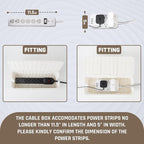 Cable Management Box, Handmade Rattan Cable Organizer, 2 Open Slots Cords Hider - Image 3