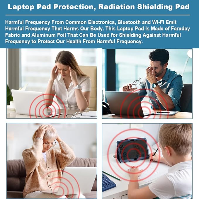 Laptop Pad Protection, Heat Shielding Laptop Pad EMI Blocker Lap Desk, - Image 5