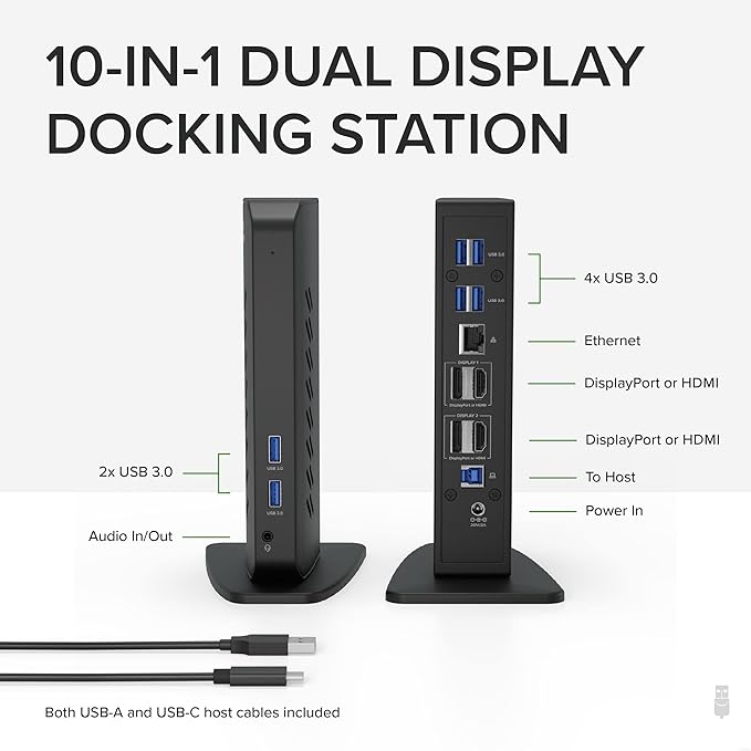 Plugable Dual DisplayPort & HDMI Docking Station - Image 2