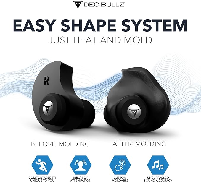 Decibullz Professional Moldable Earplugs, Noise Cancelling Earplugs, Concert - Image 3