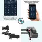 GVM Motorized Camera Slider, Motorized Time Lapse and Video Shot Follow Focus - Image 3