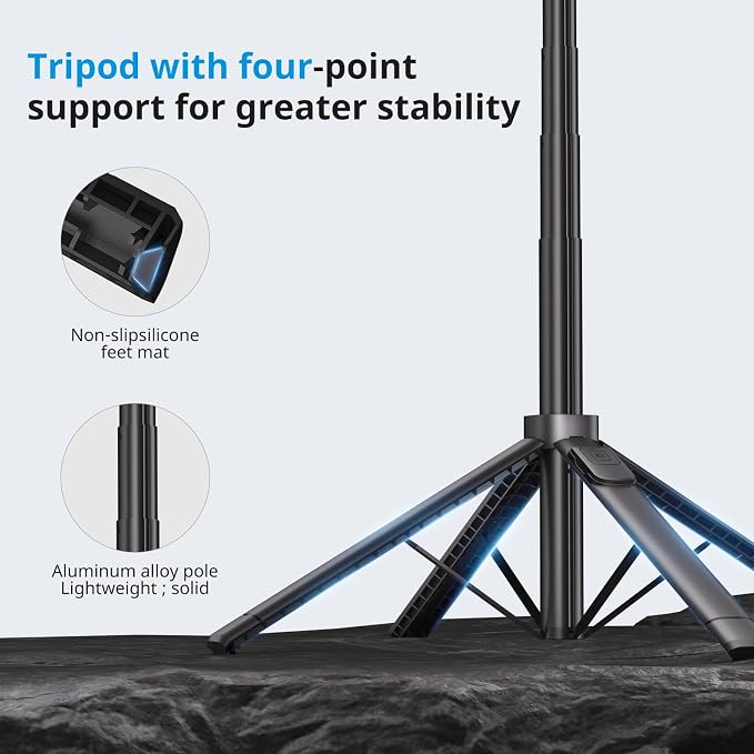 Auto Face Tracking Tripod, 360° Rotation Follows Your Movement, Phone Holder - Image 3