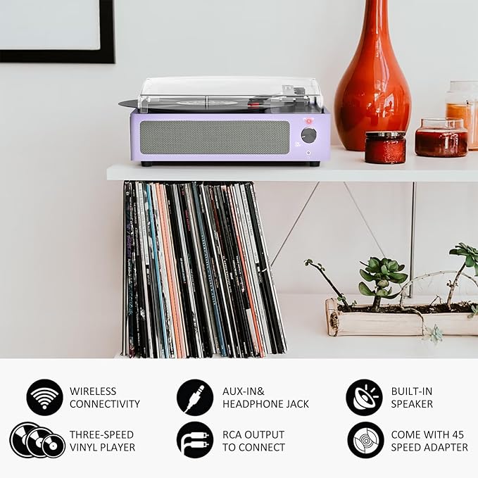 Record Player for Vinyl All-in-one Turntable - Image 7