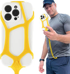 Pulpo Safety Cell Phone Lanyard Yellow Fits Smartphones 6.1" to 6.8” by Pulpo
