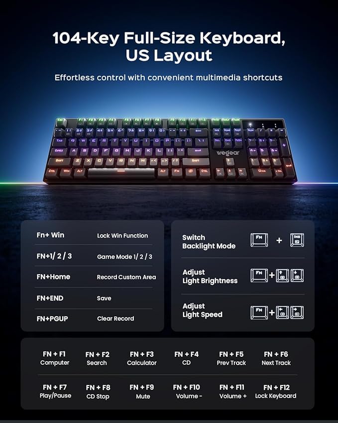 wegear Mechanical Gaming Keyboard - Image 6