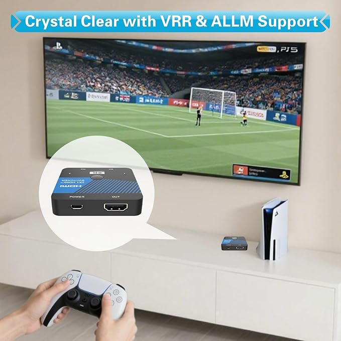 8K HDMI Switch 2 in 1 Out 4K@120Hz HDMI Switcher Support HDR10+, Dolby Vision - Image 5