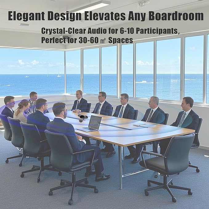 Conference Speaker with Microphone 360°Voice Pickup USB-C Speakerphone Home - Image 6
