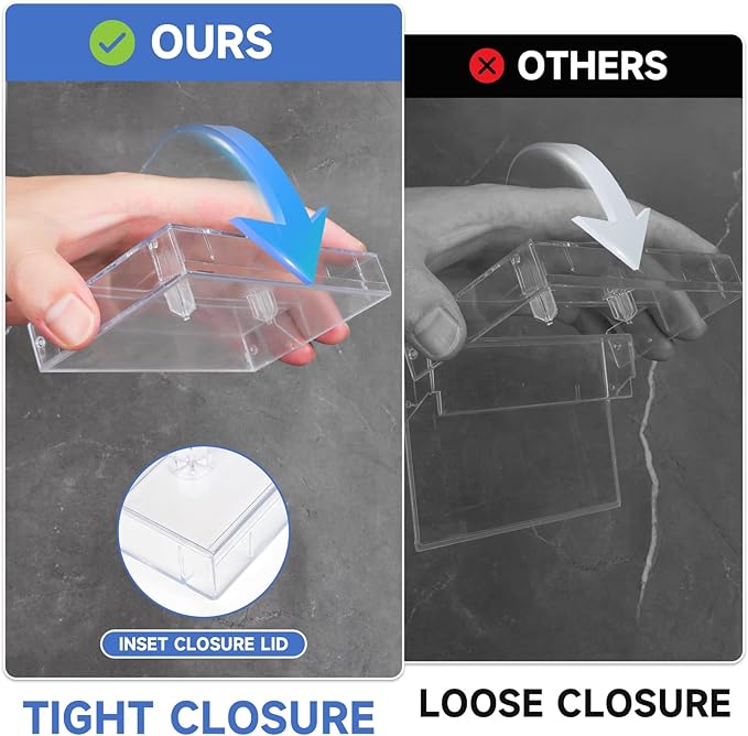 15-Pack Clear Plastic Cassette Tape Storage Cases - Image 2