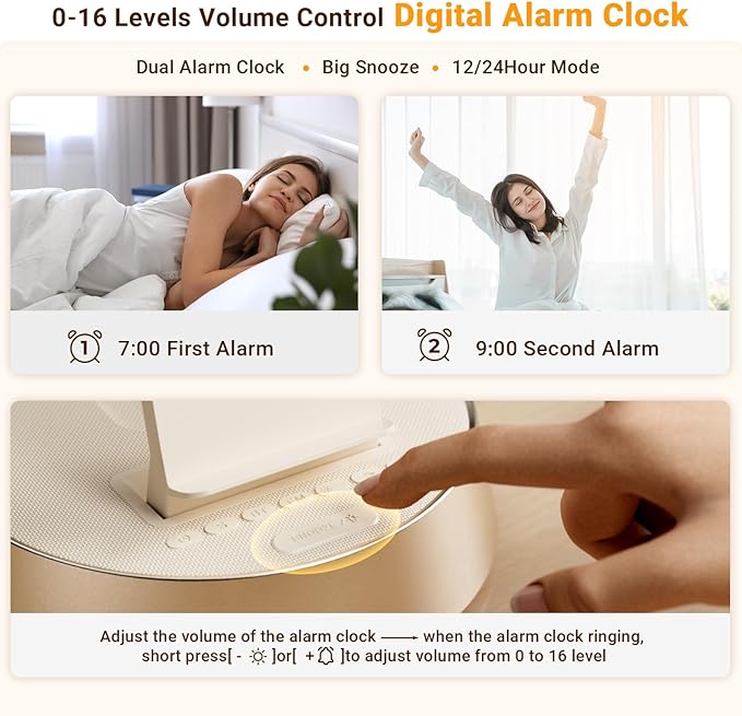 Alarm Clock with Wireless Charging Station, Clock - Image 5