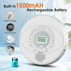 Portable CD Player with Built-in Speaker: KUEPHOM Rechargeable Discman with - Image 3