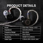 Linsoul SIMGOT SuperMix 4 1DD+1BA+1Planar+1PZT Hybrid Drivers Earphones - Image 2