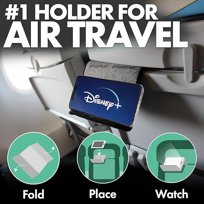 Airplane Phone Holder, Flexible Tablet and Cell Phone Holder, Folding Cellphone - Image 3