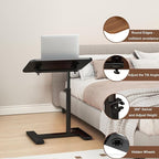 Adjustable Height C Shaped Side Table, 360°Swivel Overbed Table, Top Tilting - Image 6