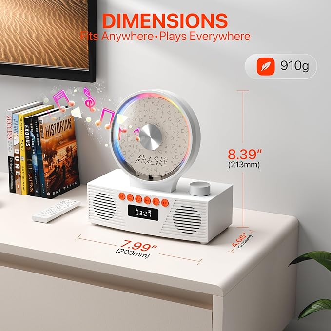 Retro Portable CD Player for Home Decor, CD Player - Image 8