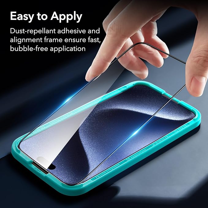 ESR 3+2 Pack for iPhone 15 Pro Screen Protector, Full Coverage Ultra-tough - Image 8