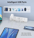 Desk Clamp Power Strip 65W Fast Charging Station, 4 PD USB-C, 5 Outlets - Image 5