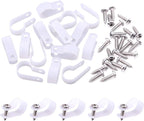 Swpeet 120 Pack White 5/8 Inch Nylon Plastic R-Type Cable Clips Clamp Kit by Swpeet