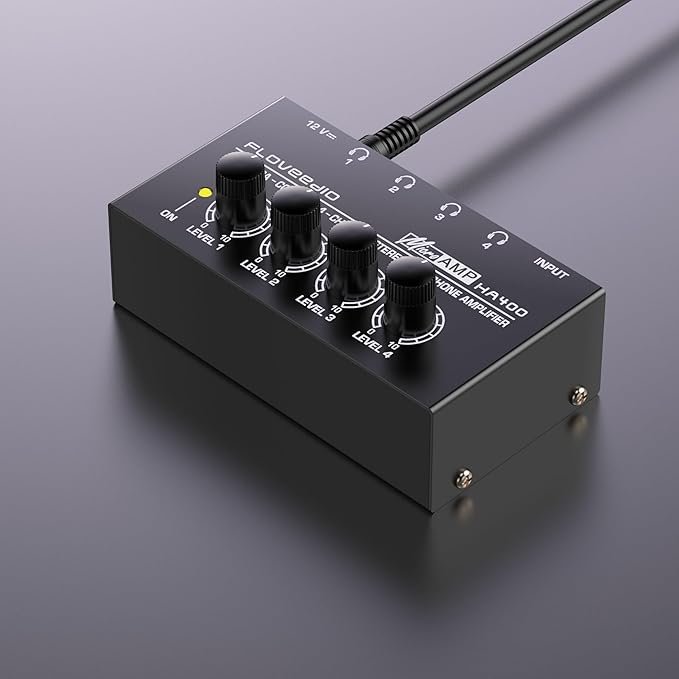 Headphone Amplifier Stereo Ultra Compact 4-Channel Headphone Amp Splitter - Image 5