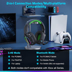 FC200 Wireless Gaming Headset for PS5, PS4-2.4GHz USB Foldable Headphones - Image 6