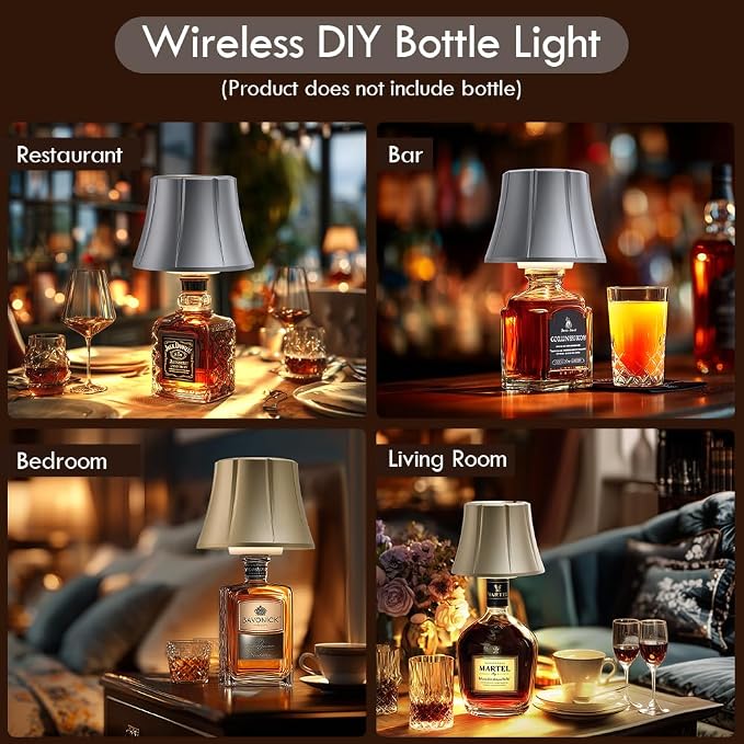 WILIT Wireless Bottle Lamp for Liquor Bottles, Dimmable Cordless Table Lamp - Image 5