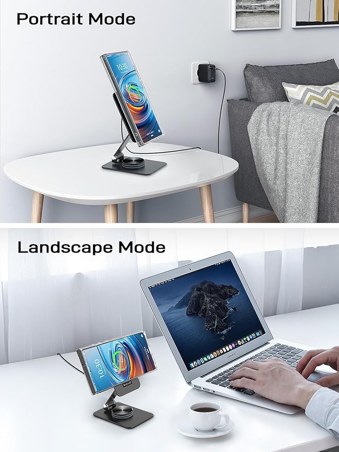 Compatible with MagSafe Charger, 15W MagSafe Charger Stand, 360°Rotation Base - Image 6