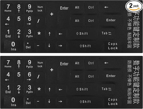 2PCS Keyboard Number Stickers, Keyboard Number Pad Replacement Stickers by CaseBuy