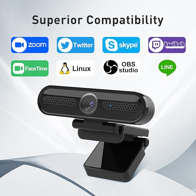 saylas 2K Webcam with Microphone, FHD Streaming Camera with 2K/30fps, - Image 8