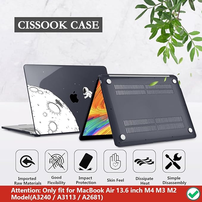 CISSOOK Case Compatible with MacBook Air 13.6 Inch 2022 2024 2025 Release Model - Image 6