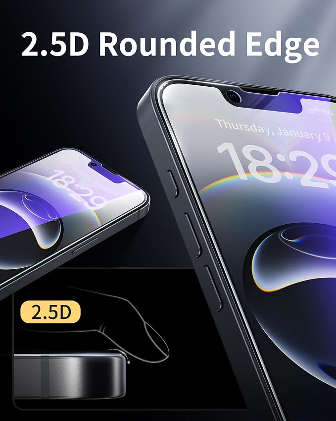 NIMASO for iPhone 16e/13 Pro/13/14 Screen Protector, 2 Pack Anti Blue Light - Image 4
