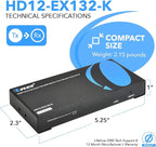 OREI 1X2 HDMI Extender Splitter Over Single CAT6/7 Cable Uncompressed 1080P - Image 3