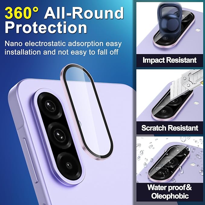 for Samsung Galaxy A36/A56 Camera Lens Protector, Individual Metal Ring - Image 3
