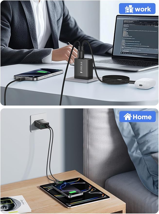 40W USB C Charger Cube, Samsung S25 S24 S23, Cellphones Charger - Image 2