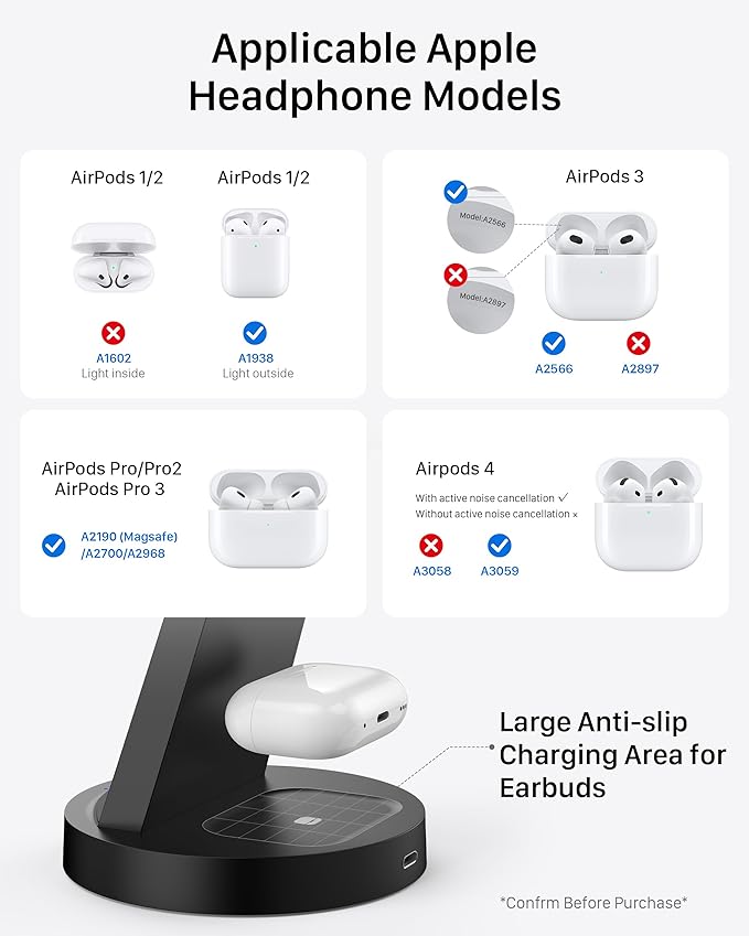 Anlmz 3 in 1 Charging Station for iPhone, Wireless Charger for iPhone 17 16e 16 - Image 5
