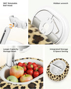 Kindle Pillow Stand with Leopard Print – Soft Tablet Holder with Snack Bowl & - Image 5