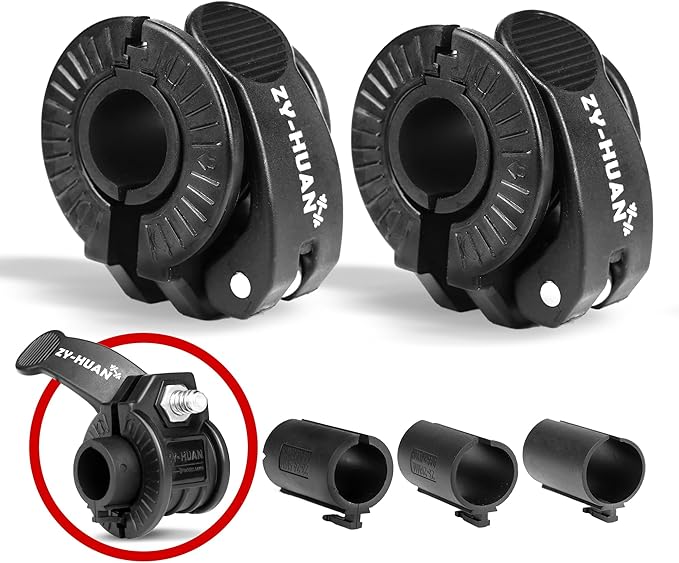 Pro Barbell Clips 1 inch Barbell Clamps 0.9-1.18inch Quick Release Weight Clips by ZY-HUAN