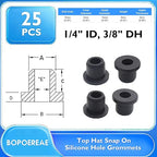 25 Pcs 3/8" Drill Hole, 1/4" ID Silicone Rubber Grommets - Image 9