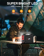 Apowking Portable Power Station Bank 146Wh 200W Peak, Solar Powered Power Bank - Image 5